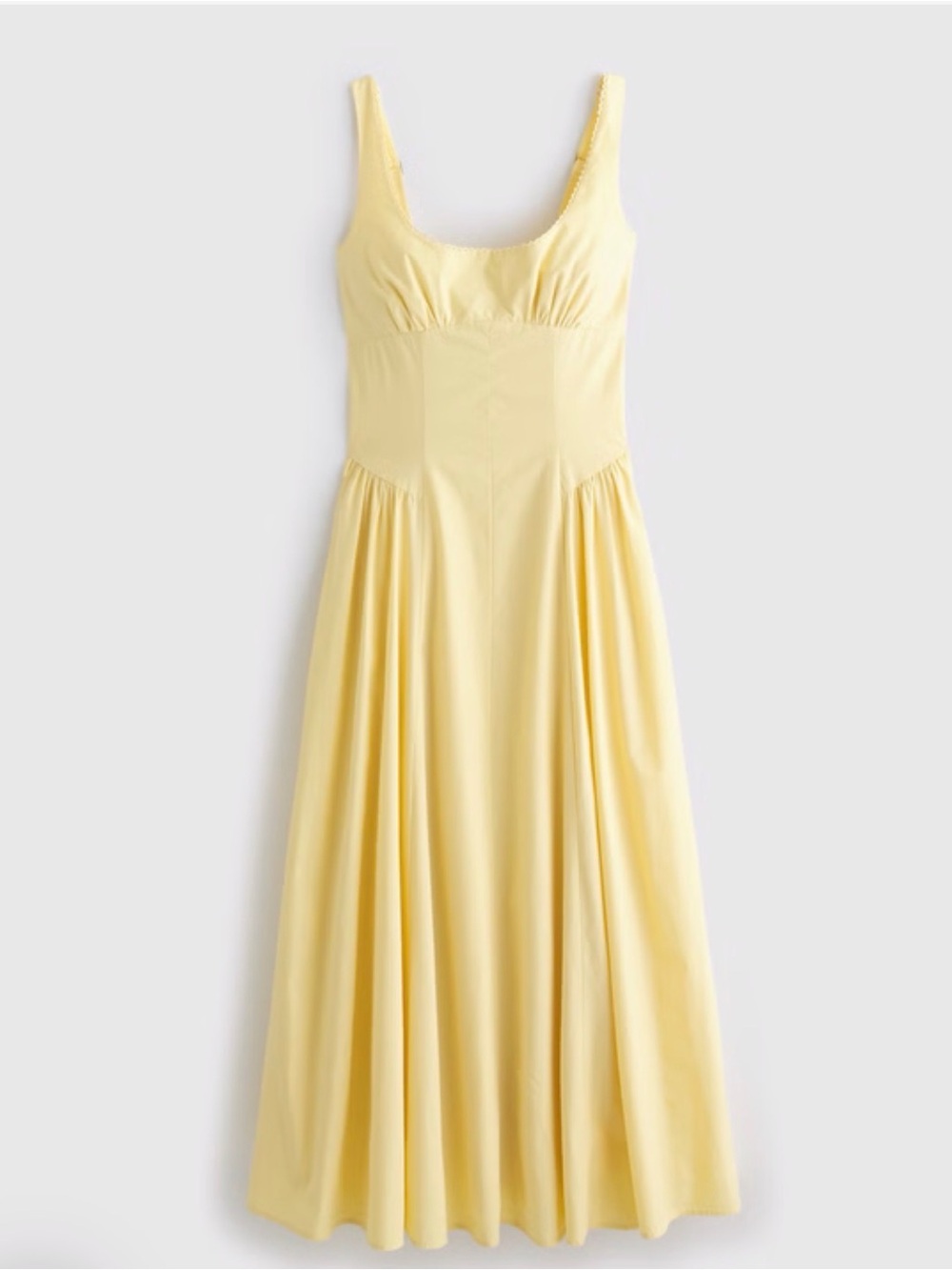 Abercrombie & Fitch Pale Yellow Midi Dress